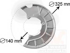 Захист гальмівного диска Touran,Golf V,A3,Octavia передній лівий (вир-во Van Wezel) VAN WEZEL 7622371 на AUDI A1 (8X1, 8