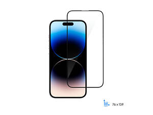 Захисне скло 2E для Apple iPhone 14 Pro Max(6.7), 2.5D FCFG,(1 Pack),black border (2E-IP-14PM-6.7-SMFCFG-BB)