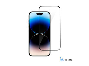 Захисне скло 2E для Apple iPhone 14 Pro(6.1), 2.5D FCFG,(1 Pack),black border (2E-IP-14P-6.1-SMFCFG-BB)