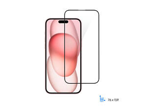 Захисне скло 2E для Apple iPhone 15 Plus(6.7), 2.5D FCFG,(1 Pack),black border (2E-IP-15PL-6.7-SMFCFG-BB)