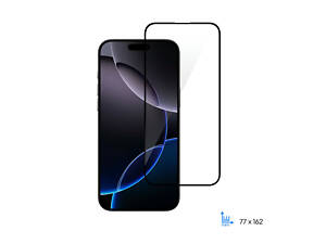 Захисне скло 2E для Apple iPhone 16(6.1), 2.5D FCFG, (1 Pack), чорна рамка (2E-IP-16PM-6.9-SMFCFG-BB)