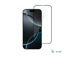 Захисне скло 2E для Apple iPhone 16 Pro(6.3), 2.5D FCFG, (1 Pack), чорна рамка (2E-IP-16P-6.3-SMFCFG-BB)