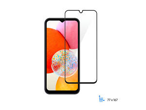 Захисне скло 2E для Samsung Galaxy A14 (A145F), 2.5D FCFG, (1 Pack),black border (2E-G-A14-SMFCFG-BB)
