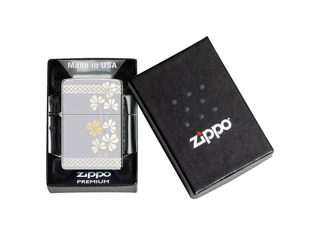 Зажигалка бензиновая Zippo 250 Clover Design (48586) - Фото 5