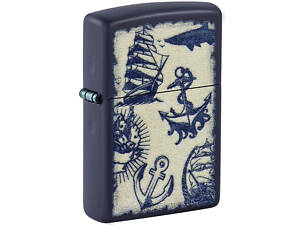 Зажигалка бензиновая Zippo Nautical Design Синяя (49774)