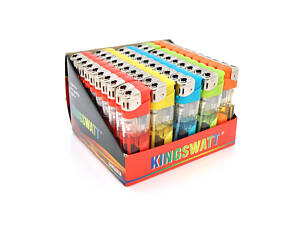 Запальничка KW-08+ліхтарик, пачка 50 шт., ціна за паковання, Mix color