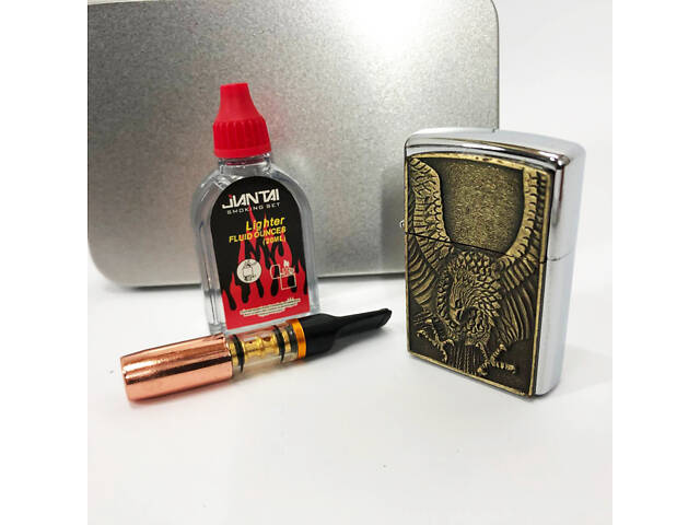 Запальничка бензинова в подарунковій коробці N13, подарункові запальнички, подарунок запальничка хлопцю. - Фото 1