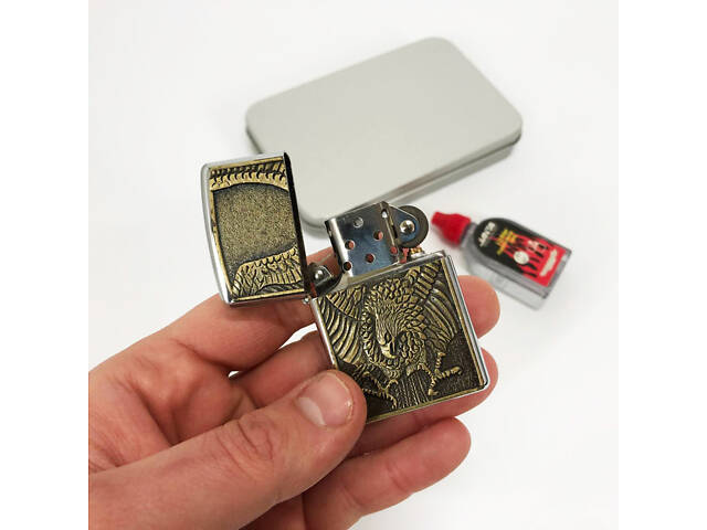 Запальничка бензинова в подарунковій коробці N13, подарункові запальнички, подарунок запальничка хлопцю. - Фото 4