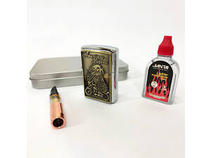 Запальничка бензинова в подарунковій коробці N5, запальничка вітрозахисна, запальничка бензин