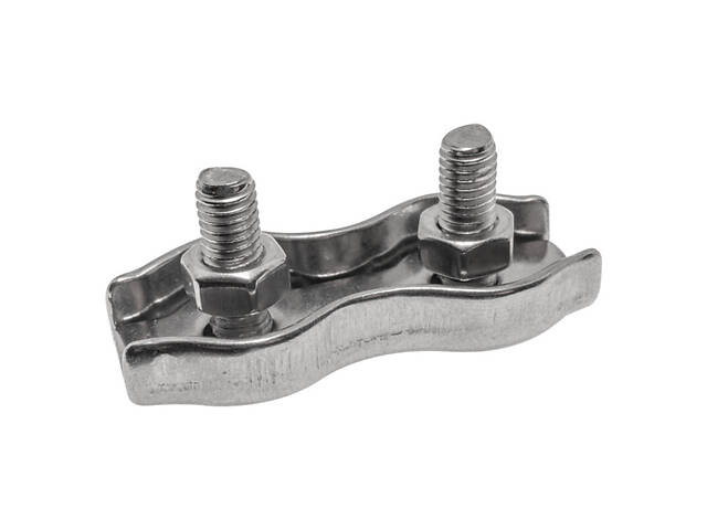 Затискач подвійний ø2мм M4 30x14мм для троса нержавіюча сталь (20 шт.) [N3S00000N6S0200001] Metalvis - Фото 1