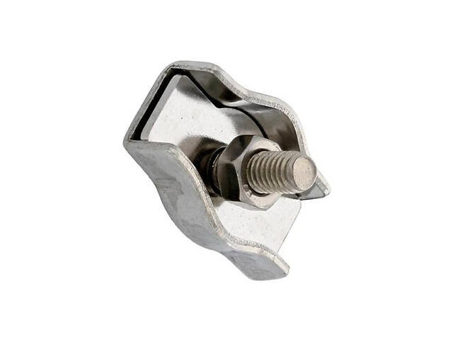 Затискач одинарний ø2мм M3 15x14мм для троса нержавіюча сталь (5 шт.) [N3S00000N5S0200001] Metalvis - Фото 1