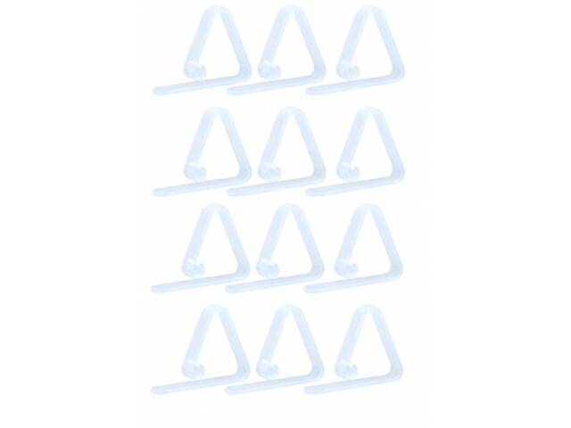 Затискачі для скатертини для стола Білі (12 шт./уп.), фіксатор тримач для скатертини пластиковий - Фото 4