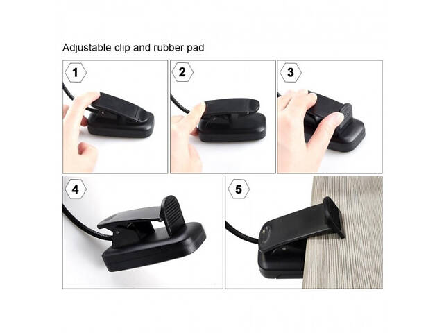 Закладка ліхтарик для читання книг на гнучкій ніжці - Фото 3