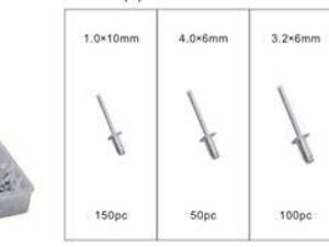 Заклепки алюминиевые, 400 предметов Forsage F-849