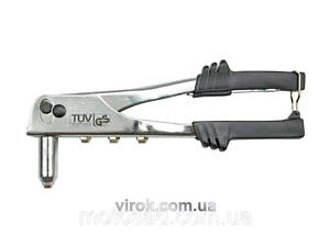 Заклепочник VOREL з металевим хромованим корпусом, l=250мм, Ø-2,4/3,2/4,0/4,8 [12/24]