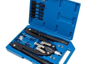 Заклепочник механический двуручный складной 3в1, 14 предметов(L-520мм, заклепки 3.2-6.4мм, резьбовые заклепки