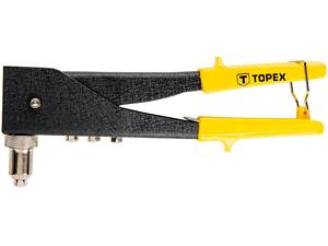 Заклепочник TOPEX для заклепок алюминиевых 2.4, 3.2, 4.0, 4.8 мм, две позиции