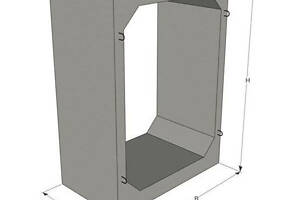 Железобетонное звено прямоугольной трубы ЗП 10.100