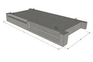 Железобетонная лестничная площадка 2 ЛП 25.18-4к