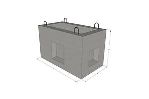 Железобетонный телефонный колодец под электрический люк ККС 1/1