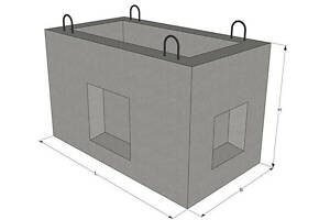 Железобетонный телефонный колодец под электрический люк ККС 1/1