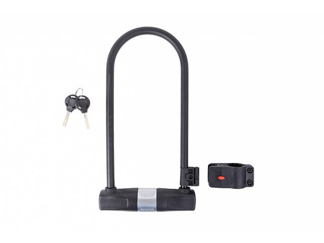 Замок BRAVVOS U-Lock PY 6001 1150-65 под ключ Черный (LCK-061) - Фото 1