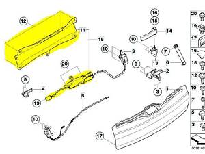 Замок крышки (двери) багажника BMW X5 E70 (2010-2013) рестайл, 51244443052