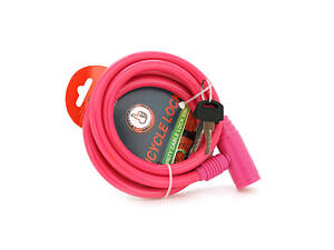 Замок велосипедний на ключі YT8121, довжина 10*1200мм, Mix color