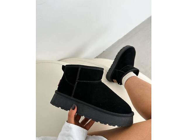 Замшеві уггі на платформі, угги платформа, угі 36,37,39-41р код 3125 39, 25.5 - Фото 2