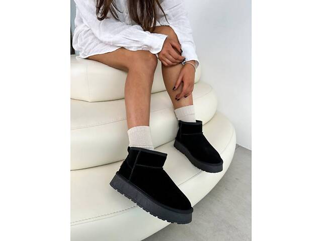 Замшеві уггі на платформі, угги платформа, угі 36,37,39-41р код 3125 39, 25.5 - Фото 3