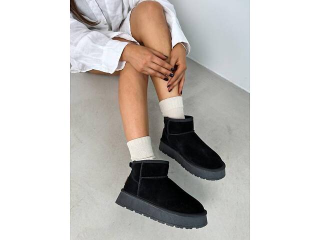 Замшевые угги на платформе, угги платформа, уги 36,37,39-41р код 3125 36, 23.5 - Фото 3