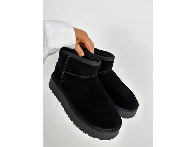 Замшеві уггі на платформі, угги платформа, угі 36,37,39-41р код 3125 39, 25.5 - Фото 1