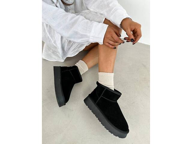 Замшеві уггі на платформі, угги платформа, угі 36,37,39-41р код 3125 39, 25.5 - Фото 6