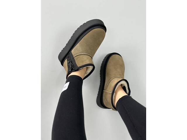 Замшеві уггі на платформі, угги з замком, уги замок 36,38р код 3528 38 - Фото 2