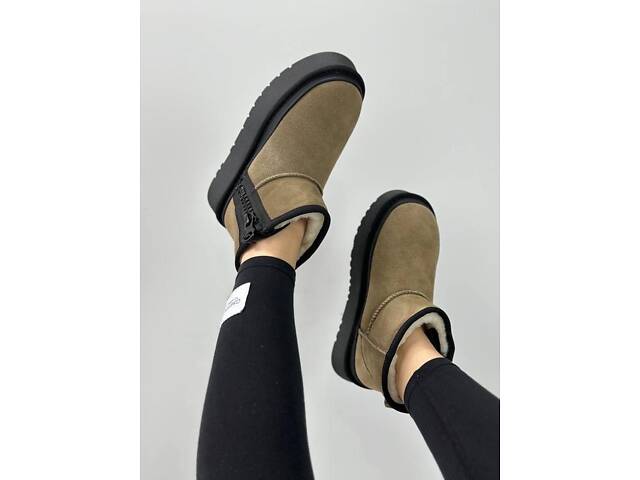 Замшеві уггі на платформі, угги з замком, уги замок 36,38р код 3528 38 - Фото 6