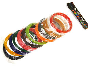 Запаска до 3D ручки пластик PLA 10 м. 18 кольорів в ас.