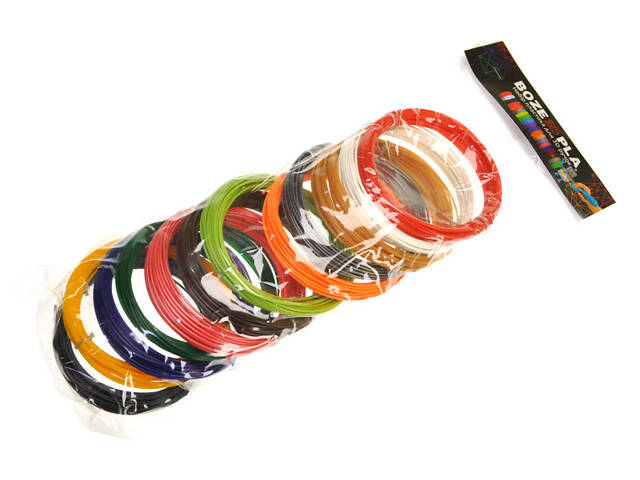 Запаска до 3D ручки пластик PLA 10 м. 18 кольорів в ас. - Фото 1