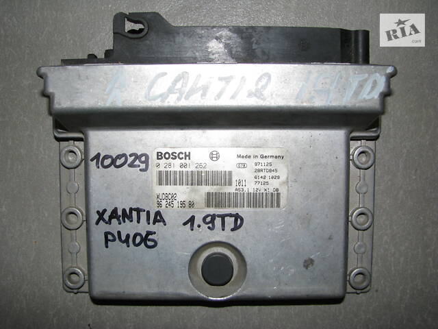 Б/у блок управления двигателем Citroen Xantia/Peugeot 406 1.9TD, 9624519580, BOSCH 0281001262 -арт№10029-