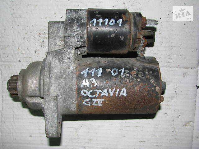 Б/у стартер Audi A3/Skoda Octavia/Volkswagen Golf IV/Bora 1.8-2.0, 02A911023L, BOSCH 0001121008, 000 -арт№11101-