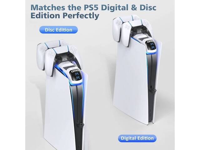 Зарядка для джойстика Otvo DualSense устройство для контроллера PS на 2 геймпада Белый - Фото 7