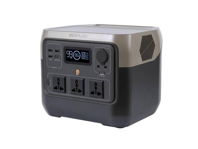 Зарядная станция ECOFLOW RIVER 2PRO международная розетка, евровилка становится без переходника. - Фото 1
