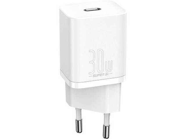 Зарядний пристрій Baseus Super Si quick charger IC 30W white (CCSUP-J02) - Фото 1