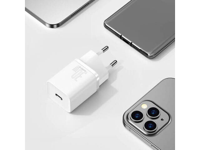 Зарядний пристрій Baseus Super Si quick charger IC 30W white (CCSUP-J02) - Фото 4