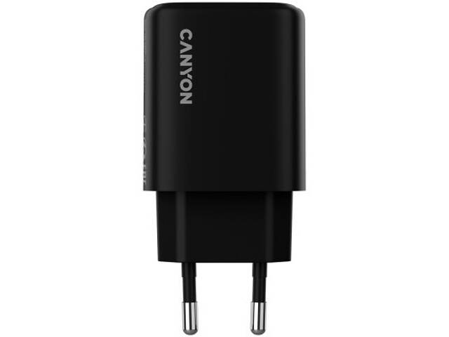 Зарядний пристрій Canyon OnCharge 200 20W 1xPD 1xQC EU Black (CNE-CHA200-31) - Фото 3