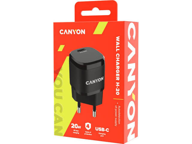 Зарядний пристрій Canyon PD 20W black (CNE-CHA20B05) - Фото 4