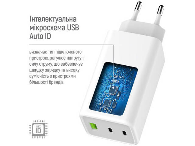 Зарядний пристрій ColorWay C101B GaN Mini 100W PD PPS 2xUSB-C + USB-A white (CW-CHS061PD-WT) - Фото 5