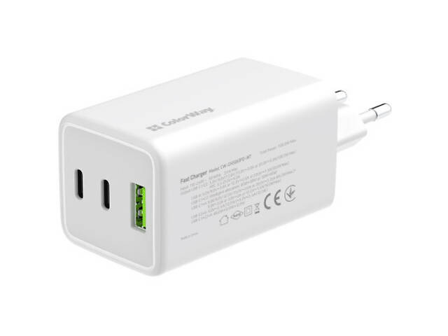 Зарядний пристрій ColorWay C101B GaN Mini 100W PD PPS 2xUSB-C + USB-A white (CW-CHS061PD-WT) - Фото 8