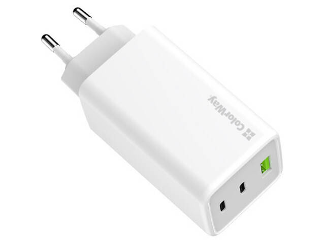 Зарядний пристрій ColorWay C101B GaN Mini 100W PD PPS 2xUSB-C + USB-A white (CW-CHS061PD-WT) - Фото 10