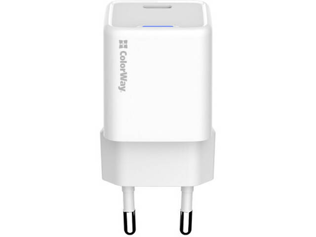 Зарядний пристрій ColorWay C101C GaN Mini 20W PD PPS USB-C white (CW-CHS059PD-WT) - Фото 9