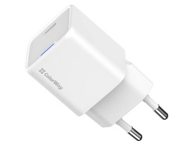 Зарядний пристрій ColorWay C101C GaN Mini 20W PD PPS USB-C white (CW-CHS059PD-WT) - Фото 10